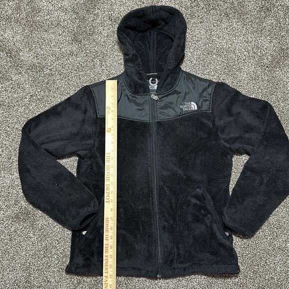The North Face women’s Oslo zip up hoodie jacket fuzzy black Medium - Picture 4 of 12